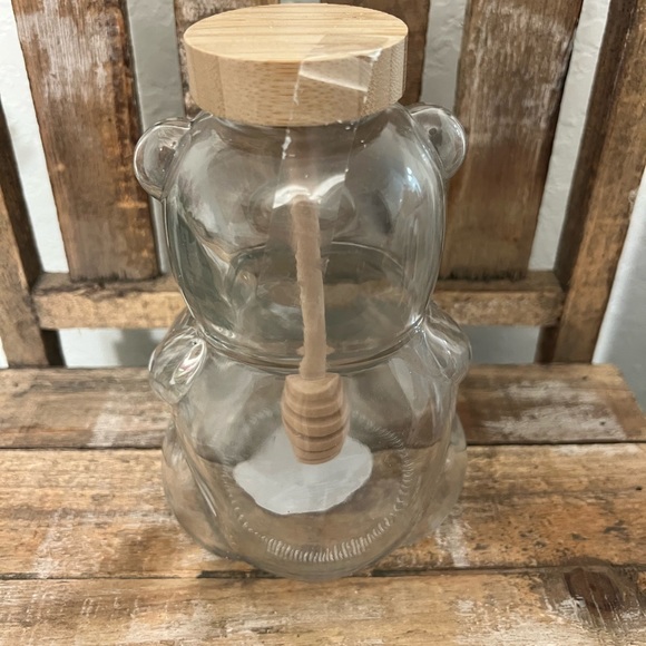 Target Holiday Target Bullseye Glass Bear Shaped Honey Jar